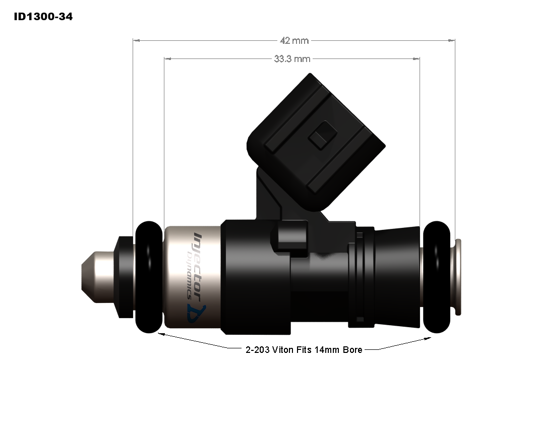 Injector Dynamics ID1300x² Fuel Injectors Set (GM LS3 / LS7 / L76 / L92 / L99 / LSA - 34mm / 1335cc)