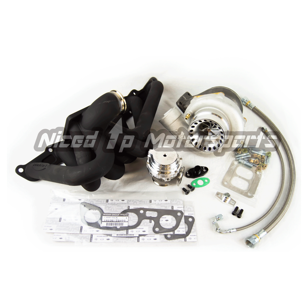 RB26 Stage 1 Single Turbo Conversion Kit with Precision PTE 5558 Turbo and 6Boost Manifold