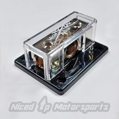 Sky High Car Audio Distribution Block (1) 1/0 Input with (2) 4 Gauge Outputs