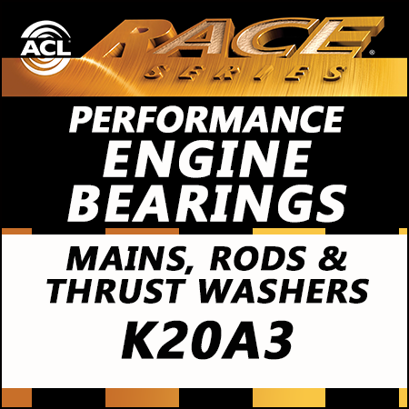 Niced Up Combo Kit: ACL Race Bearings [Mains, Rods & Thrust Washers] for the Honda K20A3 Engine