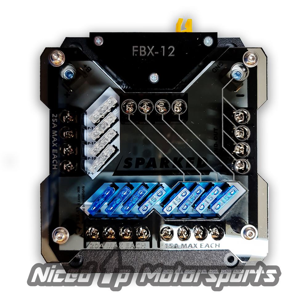 Sparked Innovations ATC Blade Fuse 12 Circuit Block with Negative Bus and Cover