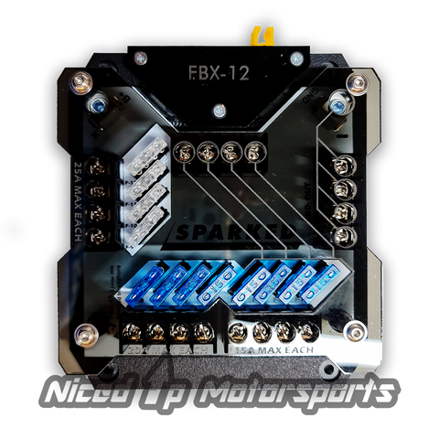 Sparked Innovations ATC Blade Fuse 12 Circuit Block with Negative Bus and Cover