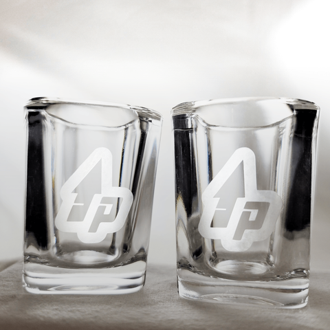 Niced Up Motorsports Arrow Etched Glass Shot Glass