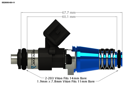 Injector Dynamics Fuel Injectors - The ID2600-XDS [GTR-R32, R33, R34 and 7M-GTE]